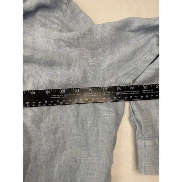 J Jill Linen 2X Top Women Button Down Boho Beach Classic - Picture 9 of 9